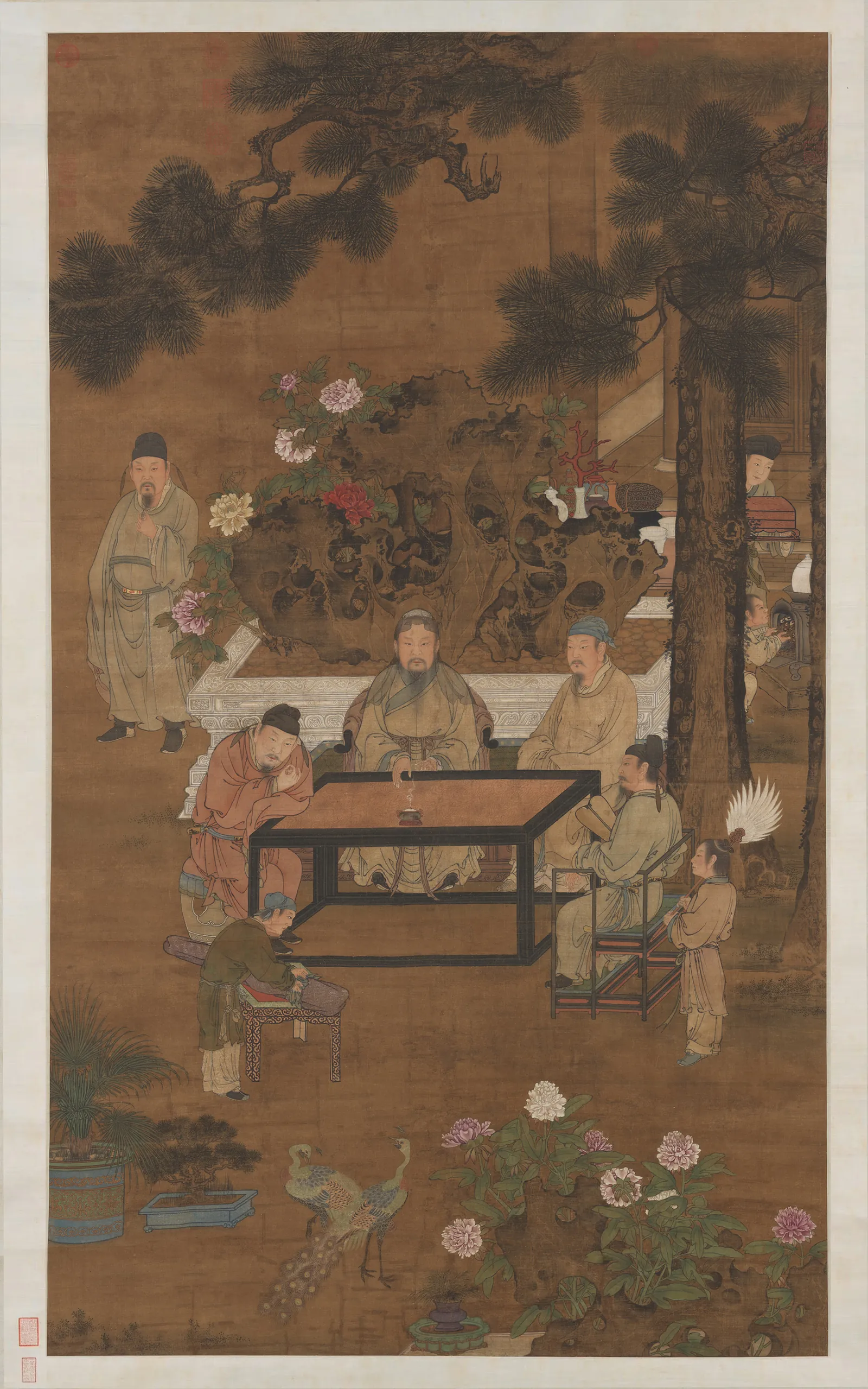 十八学士图-琴