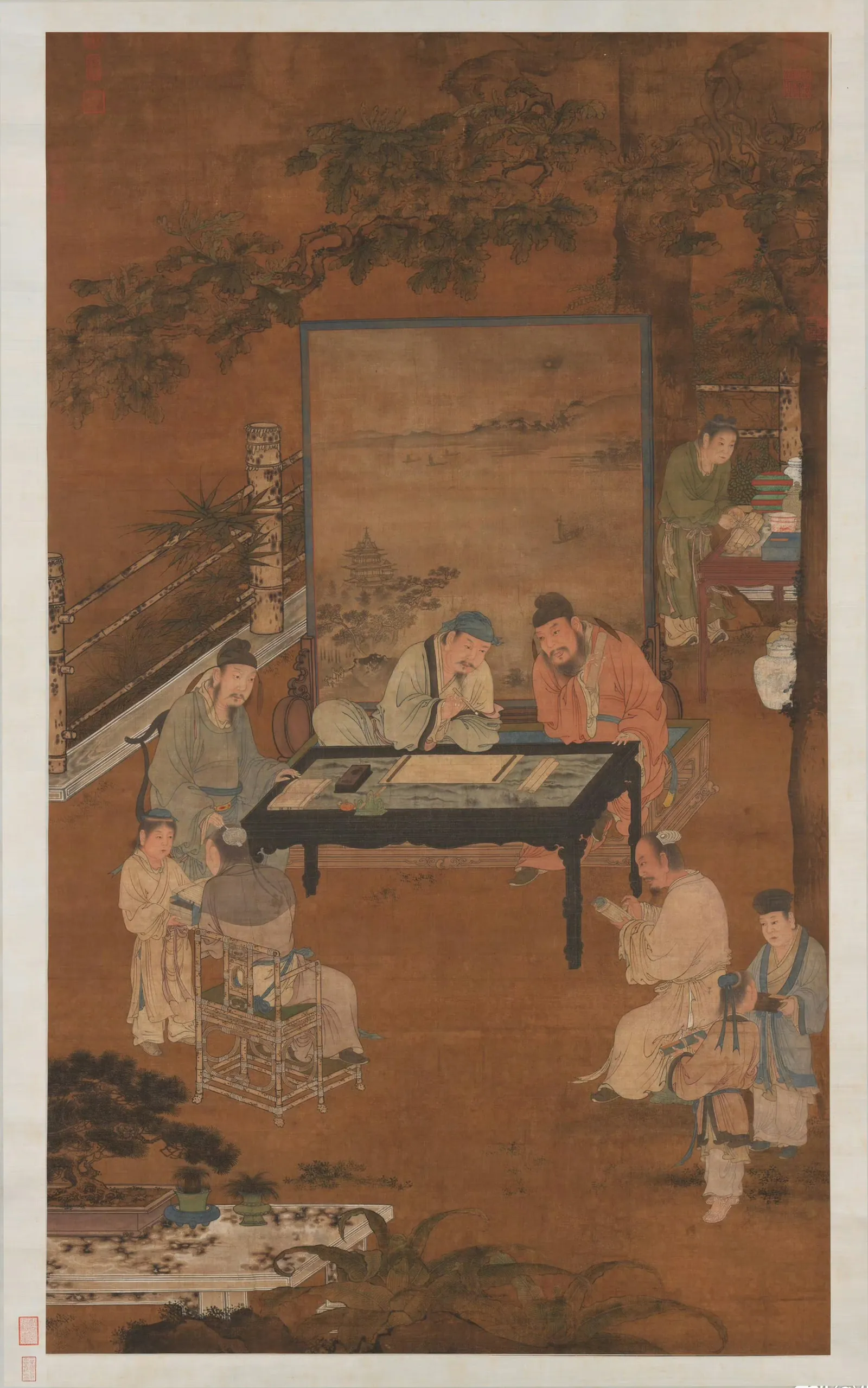 十八学士图-书