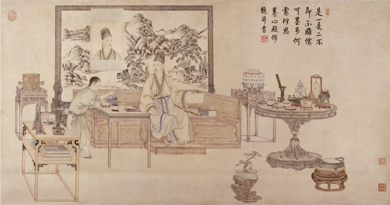 是一是二图古画