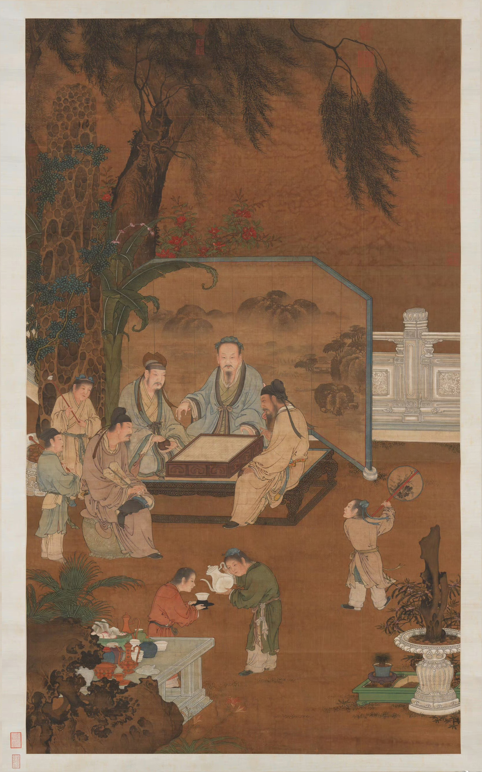 十八学士图-棋